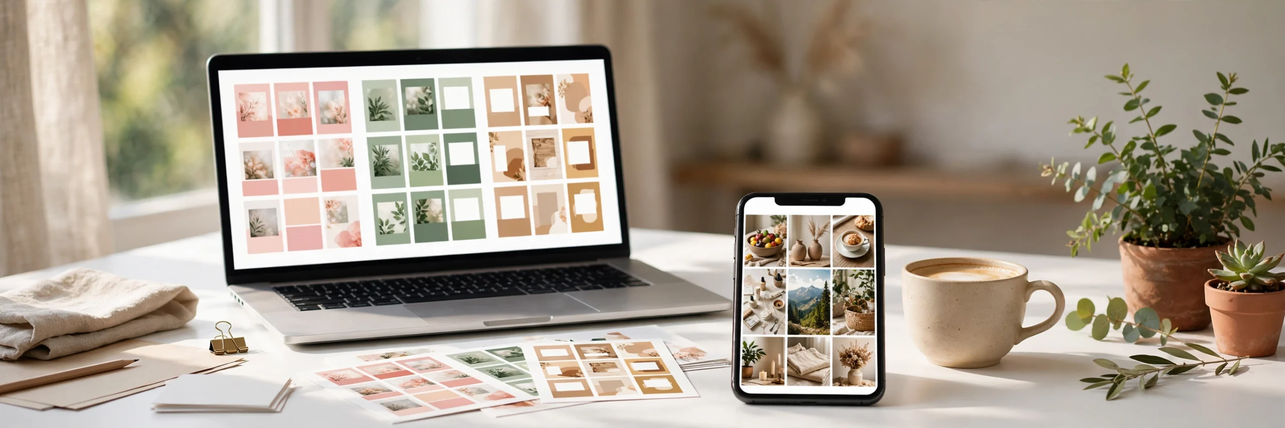 Vilvo creator workspace with social media templates on screen